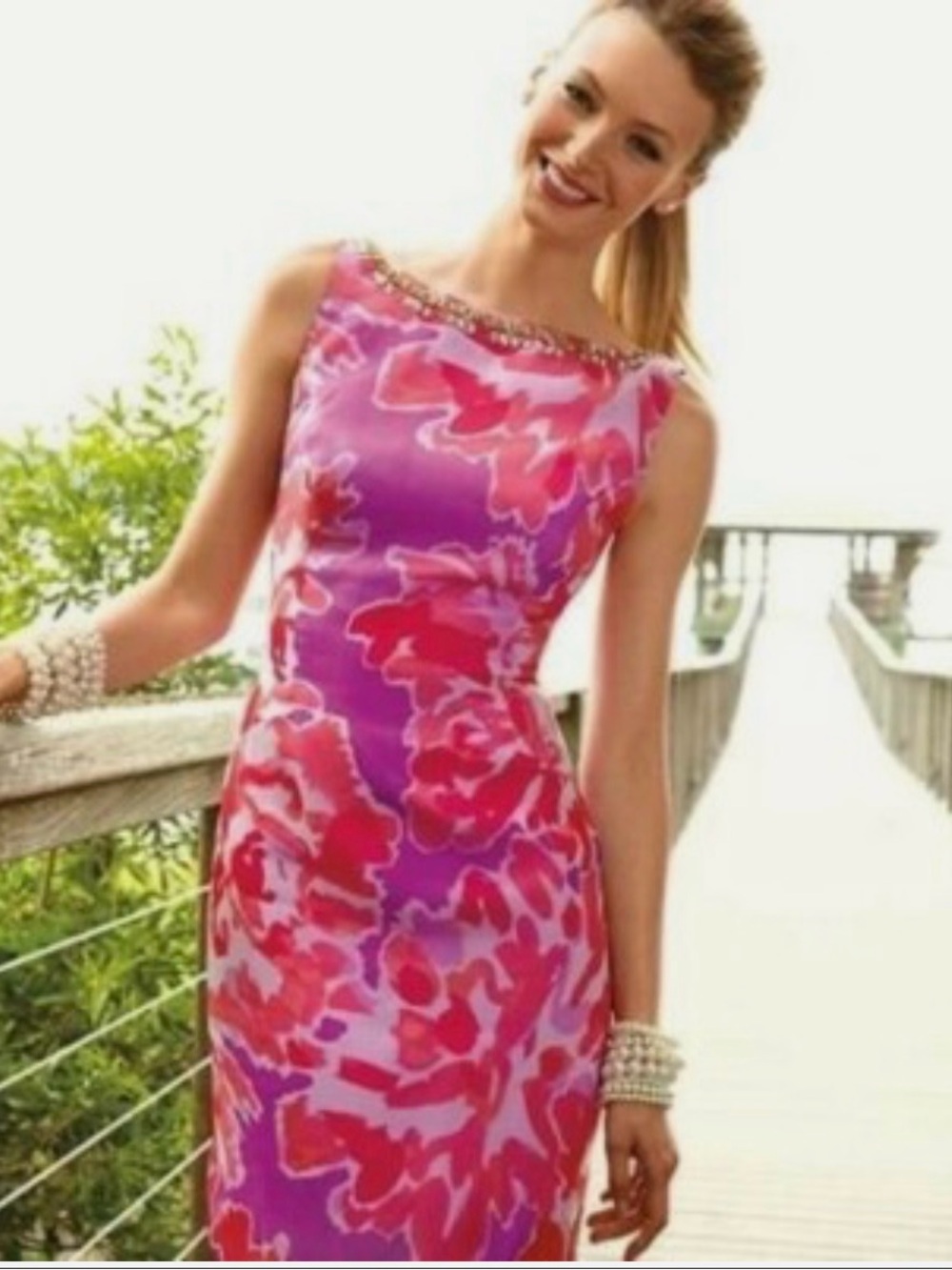 Lilly Pulitzer Pulaski Beaded Dress Purple Soiree Serenade | Size 4